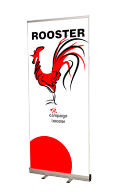 Mainosteline Rooster kampanja-rollup